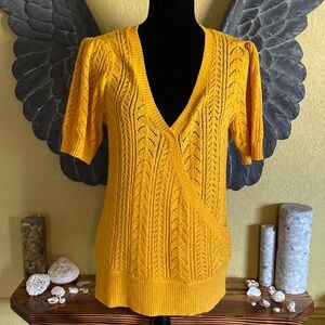 Cleo Mustard Knit Shirt Top